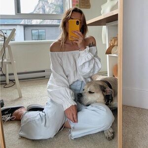 Nicole Purdy the frill long sleeve blouse, size XS/S